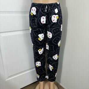 New Unbranded Womens PJ Pants Fits Like Small Black Sleep Lounge Pajama Party